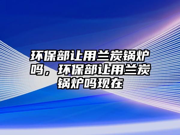 環(huán)保部讓用蘭炭鍋爐嗎，環(huán)保部讓用蘭炭鍋爐嗎現(xiàn)在