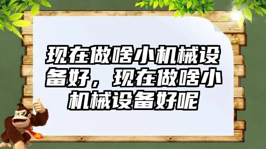 現(xiàn)在做啥小機械設(shè)備好，現(xiàn)在做啥小機械設(shè)備好呢