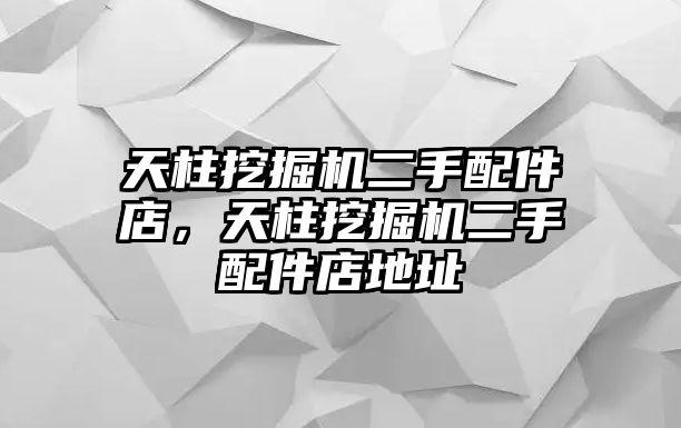 天柱挖掘機(jī)二手配件店，天柱挖掘機(jī)二手配件店地址