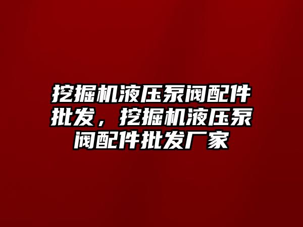 挖掘機液壓泵閥配件批發(fā)，挖掘機液壓泵閥配件批發(fā)廠家