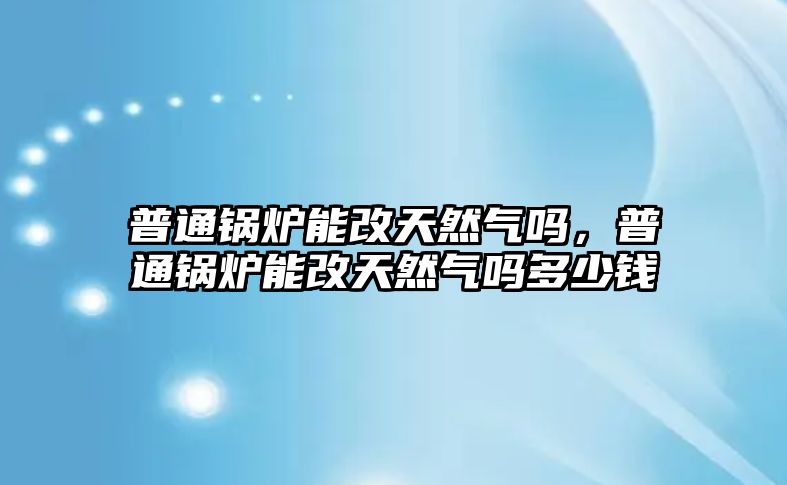 普通鍋爐能改天然氣嗎，普通鍋爐能改天然氣嗎多少錢