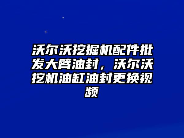 沃爾沃挖掘機配件批發(fā)大臂油封，沃爾沃挖機油缸油封更換視頻