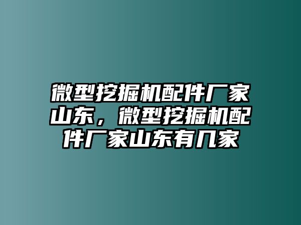 微型挖掘機(jī)配件廠家山東，微型挖掘機(jī)配件廠家山東有幾家