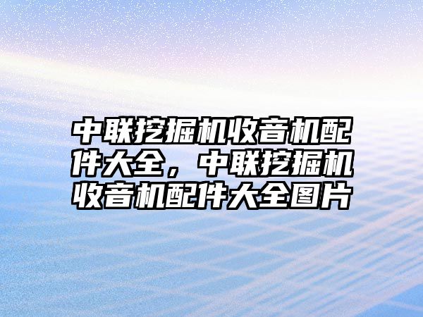 中聯(lián)挖掘機收音機配件大全，中聯(lián)挖掘機收音機配件大全圖片