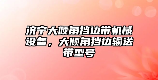 濟寧大傾角擋邊帶機械設(shè)備，大傾角擋邊輸送帶型號