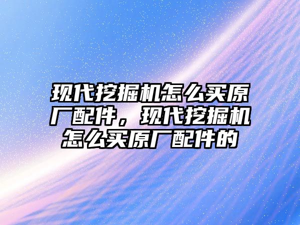 現(xiàn)代挖掘機怎么買原廠配件，現(xiàn)代挖掘機怎么買原廠配件的