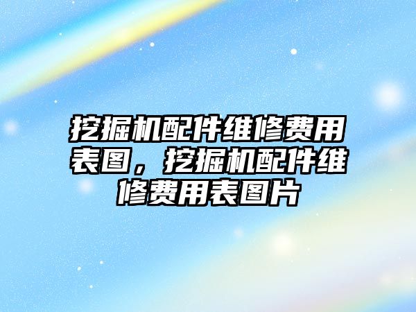 挖掘機(jī)配件維修費(fèi)用表圖，挖掘機(jī)配件維修費(fèi)用表圖片