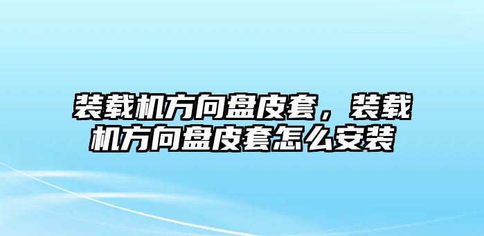 裝載機方向盤皮套，裝載機方向盤皮套怎么安裝