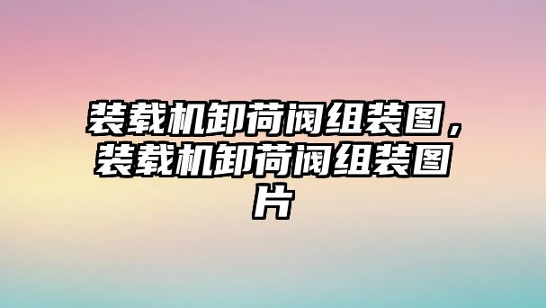 裝載機卸荷閥組裝圖，裝載機卸荷閥組裝圖片