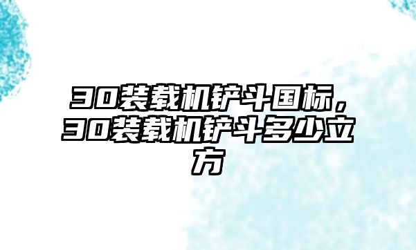 30裝載機(jī)鏟斗國(guó)標(biāo)，30裝載機(jī)鏟斗多少立方