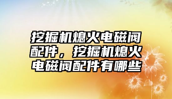 挖掘機(jī)熄火電磁閥配件，挖掘機(jī)熄火電磁閥配件有哪些