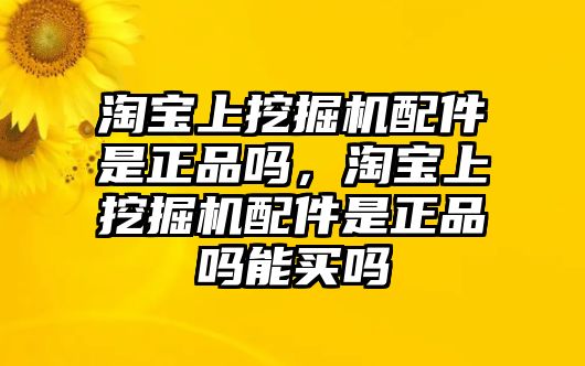 淘寶上挖掘機配件是正品嗎，淘寶上挖掘機配件是正品嗎能買嗎