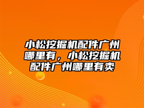 小松挖掘機配件廣州哪里有，小松挖掘機配件廣州哪里有賣