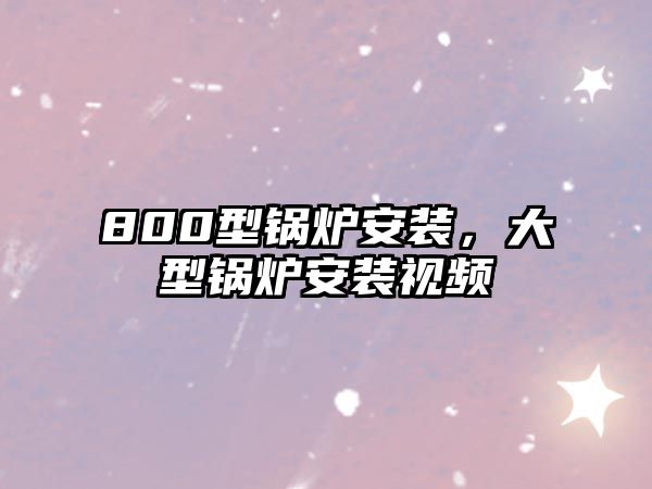 800型鍋爐安裝，大型鍋爐安裝視頻