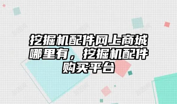 挖掘機配件網(wǎng)上商城哪里有，挖掘機配件購買平臺