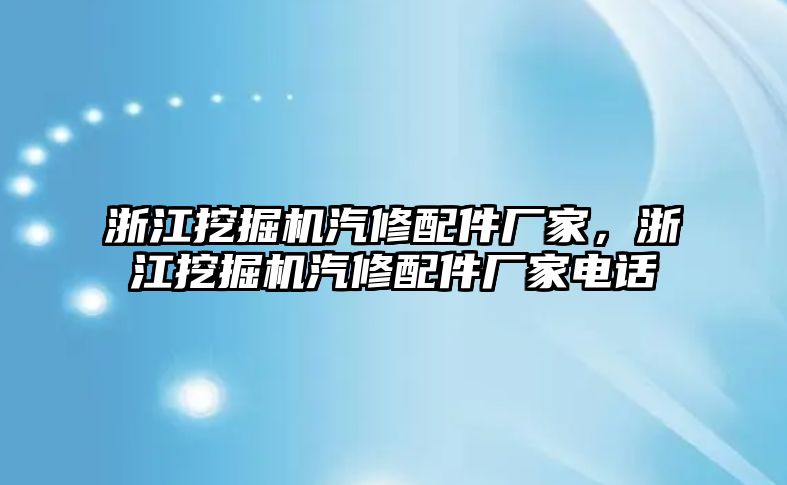 浙江挖掘機(jī)汽修配件廠家，浙江挖掘機(jī)汽修配件廠家電話