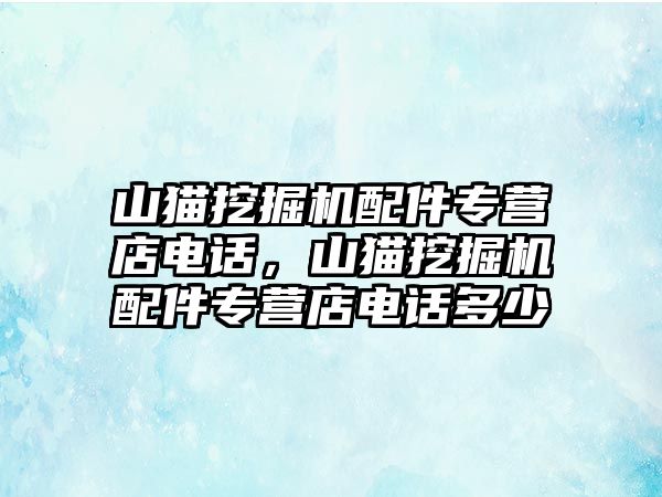 山貓挖掘機(jī)配件專營店電話，山貓挖掘機(jī)配件專營店電話多少