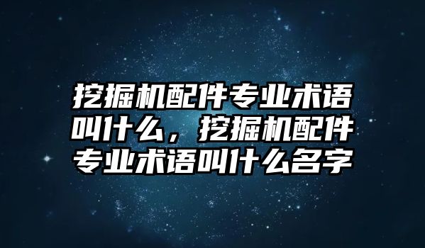 挖掘機配件專業(yè)術(shù)語叫什么，挖掘機配件專業(yè)術(shù)語叫什么名字