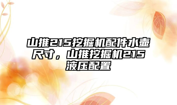 山推215挖掘機(jī)配件水壺尺寸，山推挖掘機(jī)215液壓配置