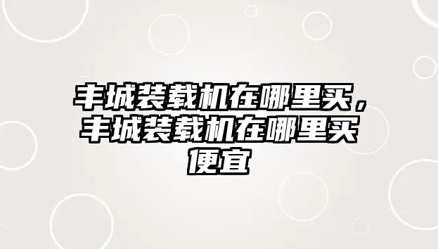 豐城裝載機(jī)在哪里買(mǎi)，豐城裝載機(jī)在哪里買(mǎi)便宜