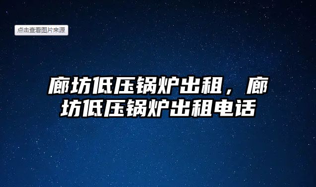 廊坊低壓鍋爐出租，廊坊低壓鍋爐出租電話