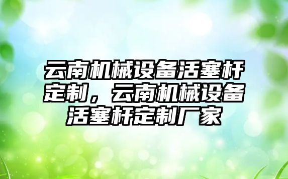 云南機械設備活塞桿定制，云南機械設備活塞桿定制廠家