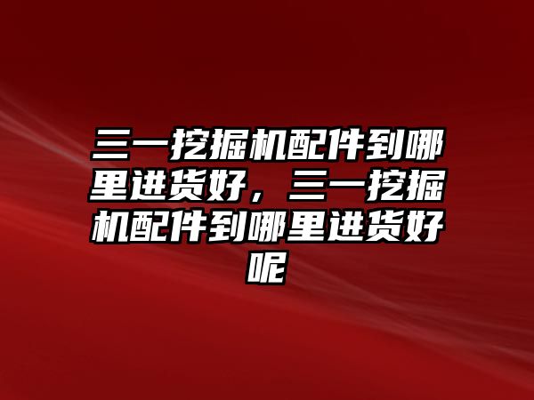 三一挖掘機配件到哪里進(jìn)貨好，三一挖掘機配件到哪里進(jìn)貨好呢