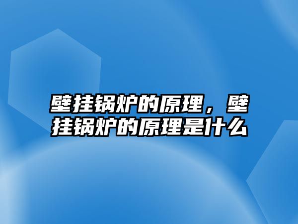 壁掛鍋爐的原理，壁掛鍋爐的原理是什么