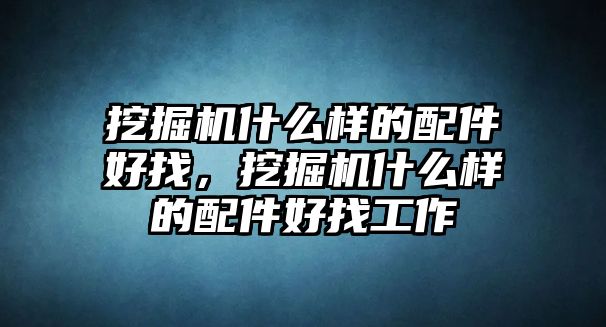 挖掘機什么樣的配件好找，挖掘機什么樣的配件好找工作