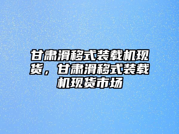 甘肅滑移式裝載機現(xiàn)貨，甘肅滑移式裝載機現(xiàn)貨市場