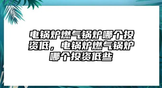 電鍋爐燃?xì)忮仩t哪個(gè)投資低，電鍋爐燃?xì)忮仩t哪個(gè)投資低些