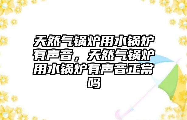 天然氣鍋爐用水鍋爐有聲音，天然氣鍋爐用水鍋爐有聲音正常嗎