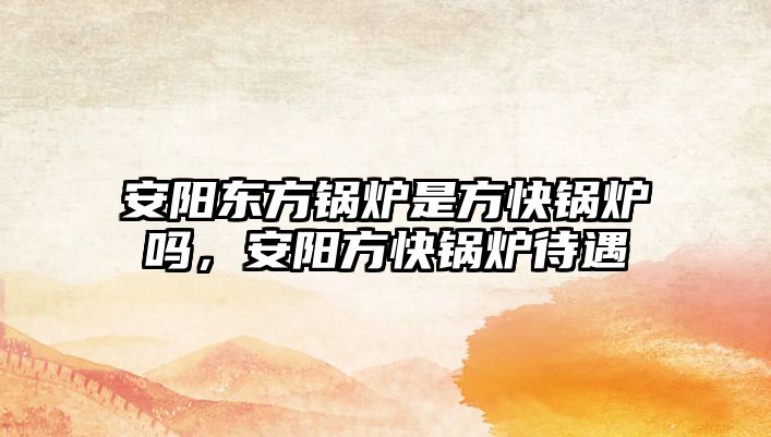 安陽東方鍋爐是方快鍋爐嗎，安陽方快鍋爐待遇