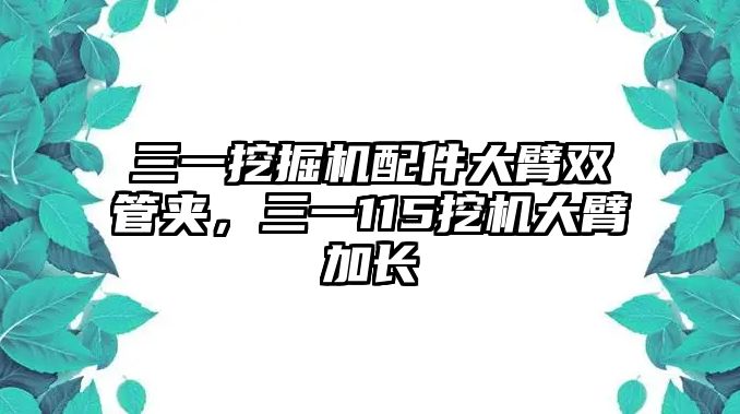 三一挖掘機(jī)配件大臂雙管夾，三一115挖機(jī)大臂加長