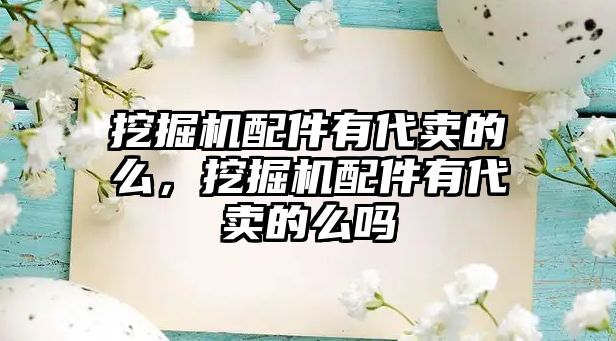 挖掘機(jī)配件有代賣的么，挖掘機(jī)配件有代賣的么嗎