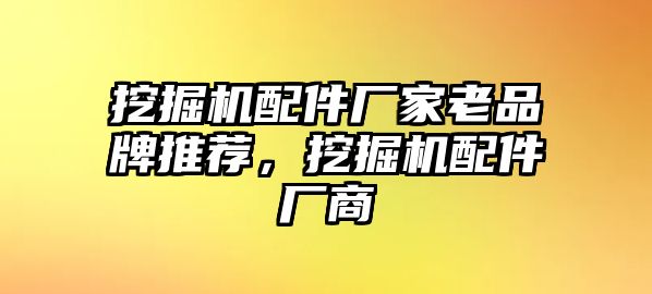 挖掘機(jī)配件廠家老品牌推薦，挖掘機(jī)配件廠商