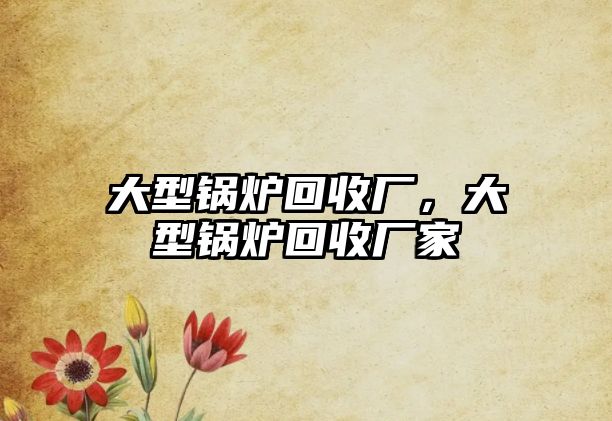 大型鍋爐回收廠，大型鍋爐回收廠家