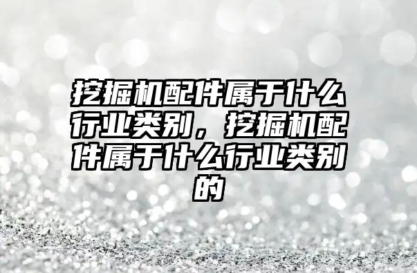 挖掘機(jī)配件屬于什么行業(yè)類別，挖掘機(jī)配件屬于什么行業(yè)類別的