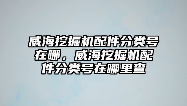 威海挖掘機(jī)配件分類號(hào)在哪，威海挖掘機(jī)配件分類號(hào)在哪里查