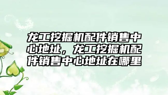 龍工挖掘機配件銷售中心地址，龍工挖掘機配件銷售中心地址在哪里