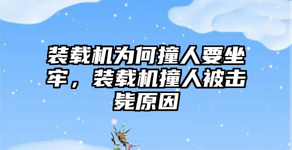 裝載機為何撞人要坐牢，裝載機撞人被擊斃原因