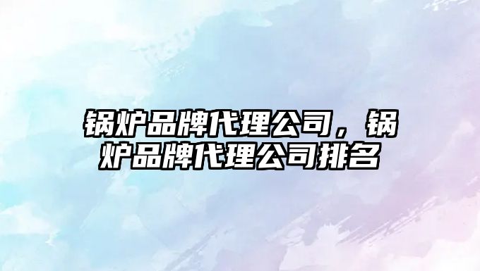 鍋爐品牌代理公司，鍋爐品牌代理公司排名