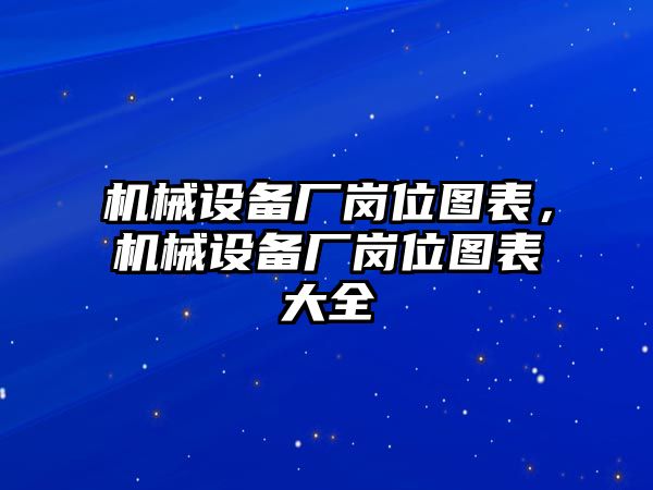 機(jī)械設(shè)備廠崗位圖表，機(jī)械設(shè)備廠崗位圖表大全