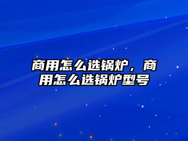 商用怎么選鍋爐，商用怎么選鍋爐型號