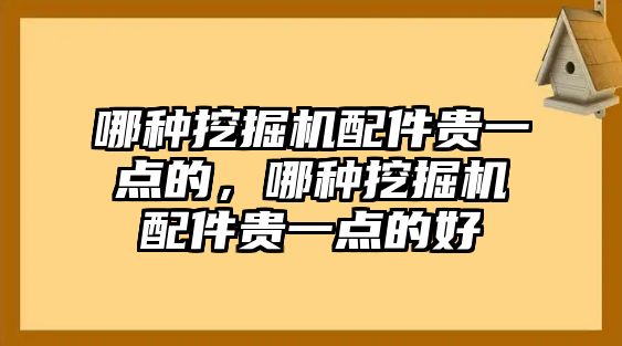 哪種挖掘機(jī)配件貴一點(diǎn)的，哪種挖掘機(jī)配件貴一點(diǎn)的好