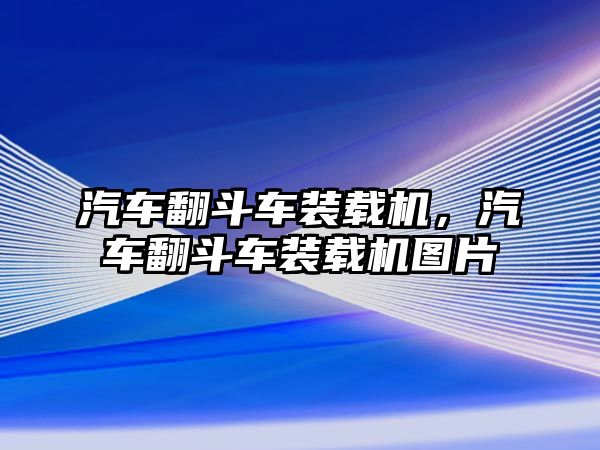 汽車翻斗車裝載機(jī)，汽車翻斗車裝載機(jī)圖片