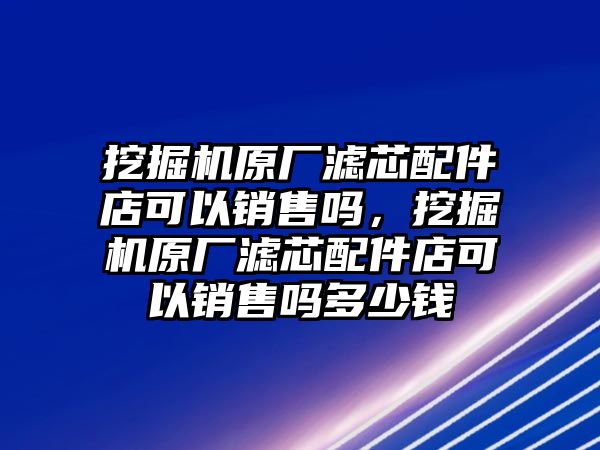 挖掘機(jī)原廠濾芯配件店可以銷售嗎，挖掘機(jī)原廠濾芯配件店可以銷售嗎多少錢