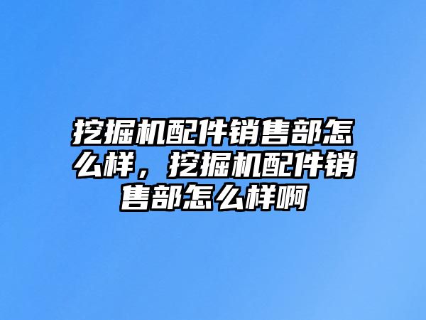 挖掘機(jī)配件銷售部怎么樣，挖掘機(jī)配件銷售部怎么樣啊