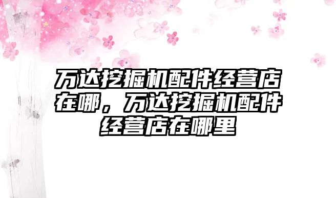 萬達(dá)挖掘機(jī)配件經(jīng)營店在哪，萬達(dá)挖掘機(jī)配件經(jīng)營店在哪里