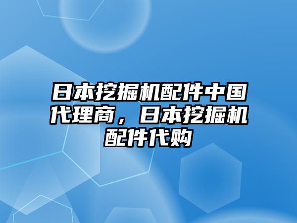 日本挖掘機(jī)配件中國代理商，日本挖掘機(jī)配件代購